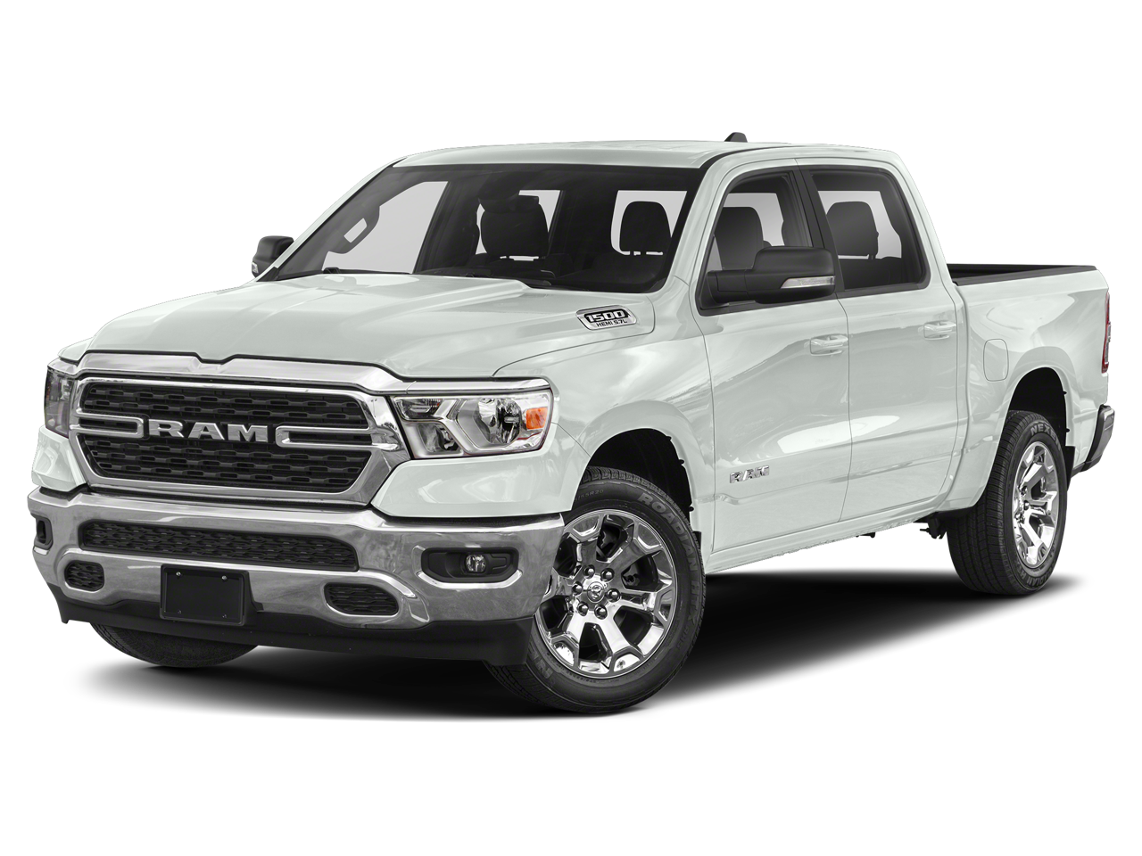 2022 RAM 1500 Big Horn in Bright White Clearcoat — front three-quarter view