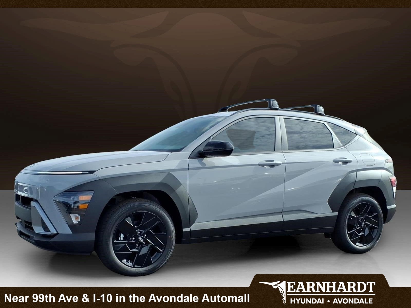 2026 Hyundai KONA SEL Sport in Cyber Gray Metallic — front three-quarter view